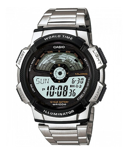 Reloj Casio Ae-1100wd Alarmas Hora Mundial Original Garantía