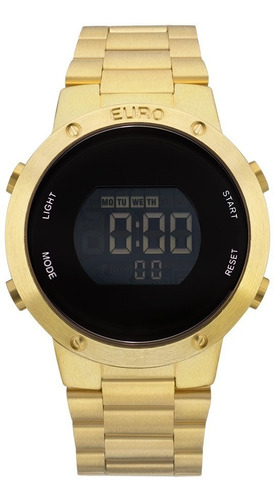 Relógio Euro Feminino Eubj3279aa/4d Dourado Digital 