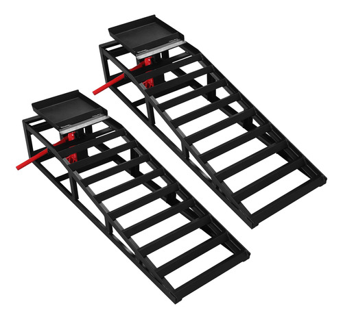 Paquete De 2 Rampas Hidraulicas Para Automovil, 5t, 10000 Li