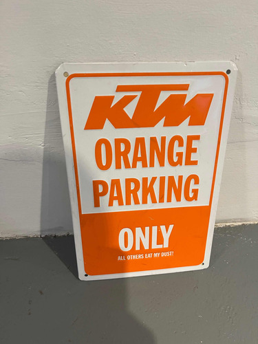 Cartel Chapa Ktm Parking Online