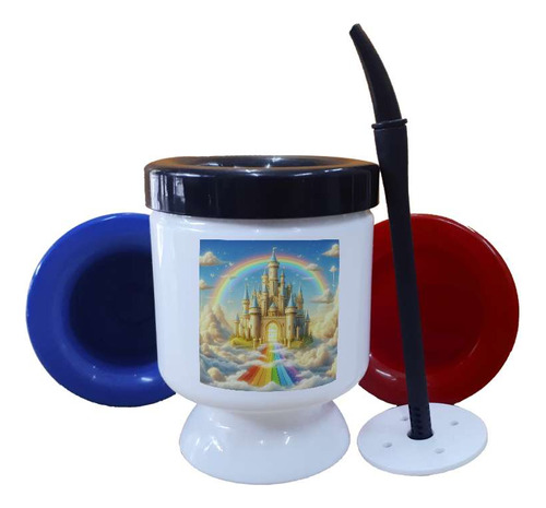 Mate Plastico Castillo Fantasia Rainbow Cielo Heaven