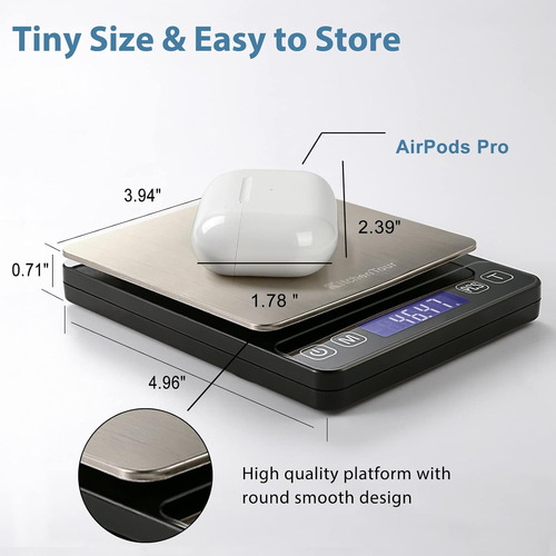 Báscula Digital De Cocina De Alta Precisión Con Pantalla Lcd