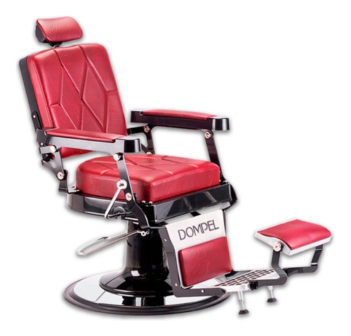 Dompel Sillón De Barbería Peluquería Harley Premium Rojo