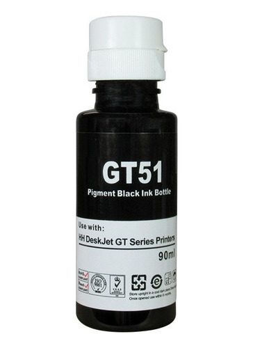 Tinta Compatível Com Hp Gt51 Preto Cartucho/tanque 100ml 