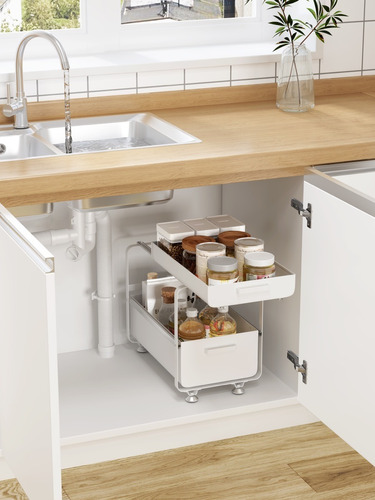 Organizador 2 Nivel Deslizable Int-  Muebles Cocina