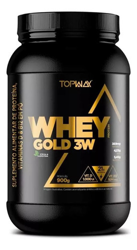 Whey Protein Gold 900g Topway Sabor Chocolate Com Avelã