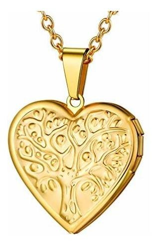 Relicario Collar De Corazón De Árbol De La Vida De Prostee
