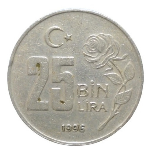 Turquía 25,000 (25 Bin) Lira 1996  R2v#3