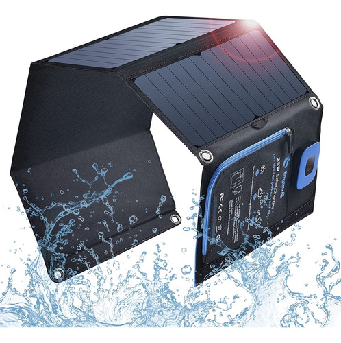 Cargador Solar 28w Bigblue 3 Puertos Usb 4 Paneles Envío Ya