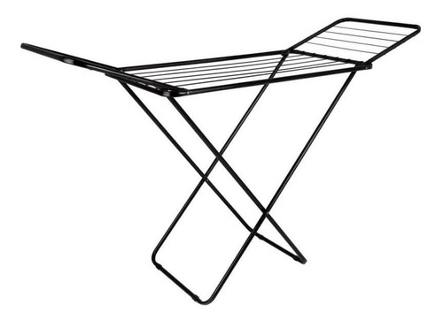 Varal De Chão Com Abas Slim Preto Reforçado 6216 Mor