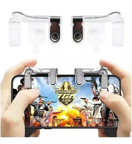 Kit 1 Par Luva Dedo Gamer Case + 1 Gamepad Controle Celular