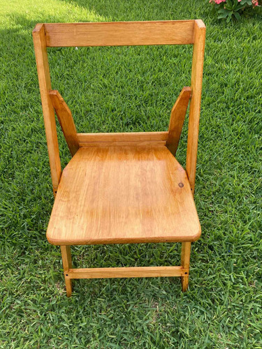 Silla De Madera Plegable. Súper Resistente