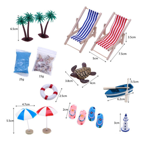 Decoración De Casa De Muñecas En Miniatura De Playa