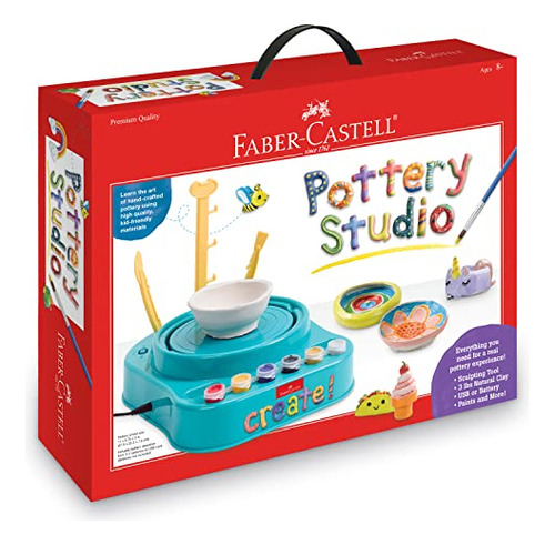 Faber-castell Pottery Studio - Kids Pottery Wheel Kit For Ag
