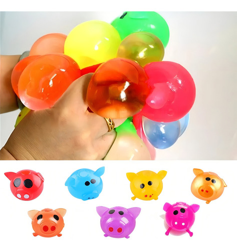 Pelota Slime Pegajosa Antiestres Juguete Squishy 12 Piezas