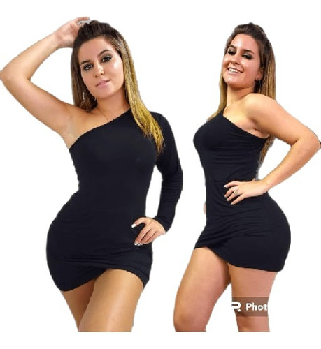 Vestido Modal Viscosa Con Un Solo Hombro