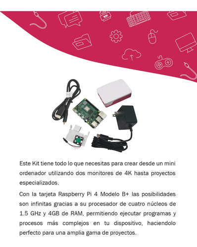 Kit Básico Con Tarjeta Raspberry Pi 4 - 4gb Raspberrypi-4