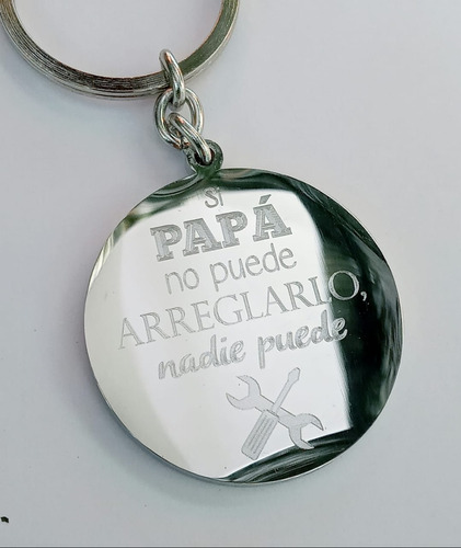 Llavero De Acero Personalizado Dia Del Padre Papá Personaliz