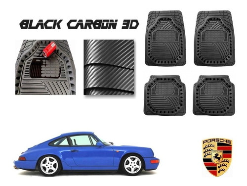 Tapetes Premium Black Carbon 3d Porsche 911 964 1988 A 1994