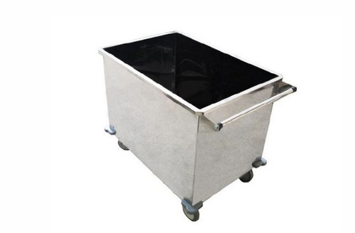 Carro Para Transporte De Roupas Inox Sem Tampa