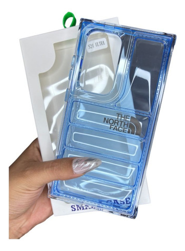 Funda Case The North Face Para Samsung 2 En 1 Azul Acero Samsung S24 Ultra