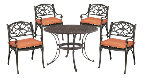 Homestyles -308c - Juego De Comedor Al Aire Libre De 5 Piez.