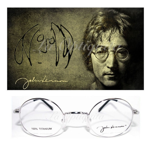 Imagen 2 de 6 de Armazon Lentes Titanio John Lennon Oficial Geek Retro L10!