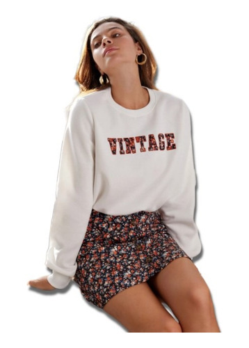 Conjunto Shein Polerón Con Estampado Y Falda Floreada