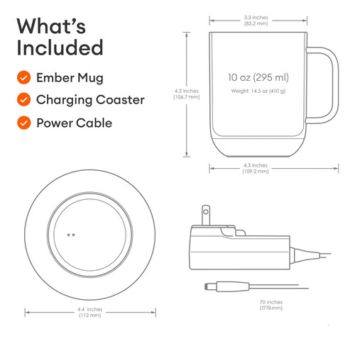 Ember Temperature Control Smart Mug 2, 10 Oz, App-control...