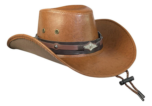 Sombrero De Vaquero Con Correa Ajustable Para La Barbilla,