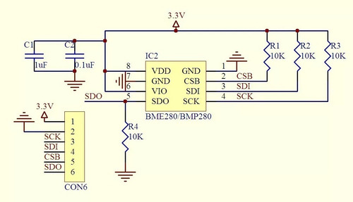 Imagen 6 de 6 de Bmp280 Sensor De Presión Y Temperatura Iot Arduino Bmp