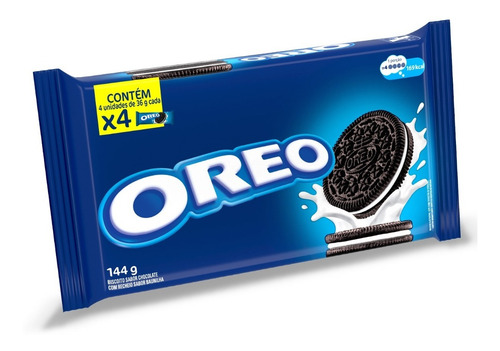 Imagem 3 de 8 de Biscoito Recheado Baunilha Oreo 144g