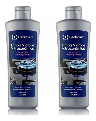 Limpa Vidro E Vitrocerâmico Kit Com 2 - Electrolux