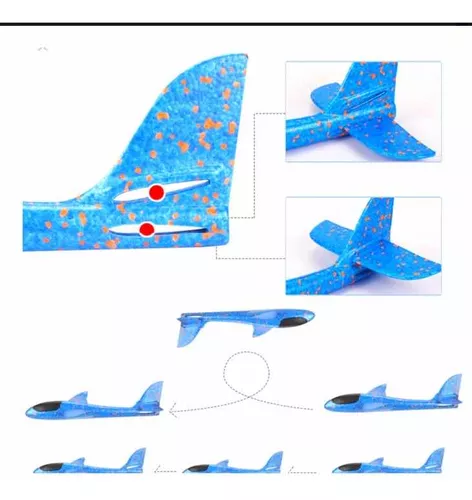 Avião De Brinquedo Planador Com Luz De Isopor Voa De Verdade