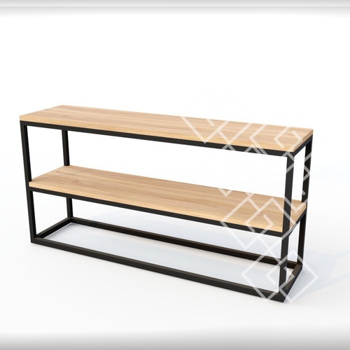 Rack En Hierro Y Madera - Estilo Industrial (opción 1)