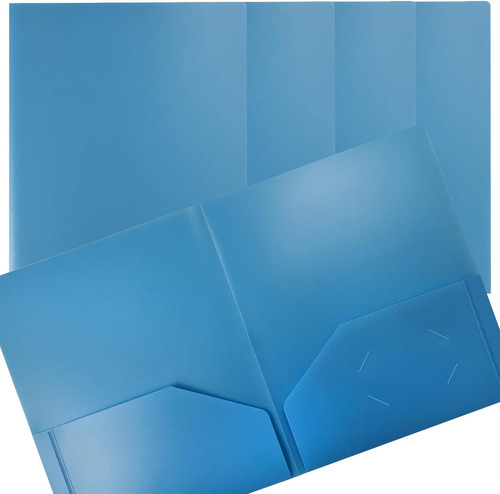 Carpeta Tipo Cartera De Plástico Azul Claro Pesado 2 B...