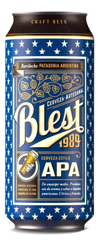 Cerveza Blest artesanal lata de 473mL estilo APA por 12 Unidades
