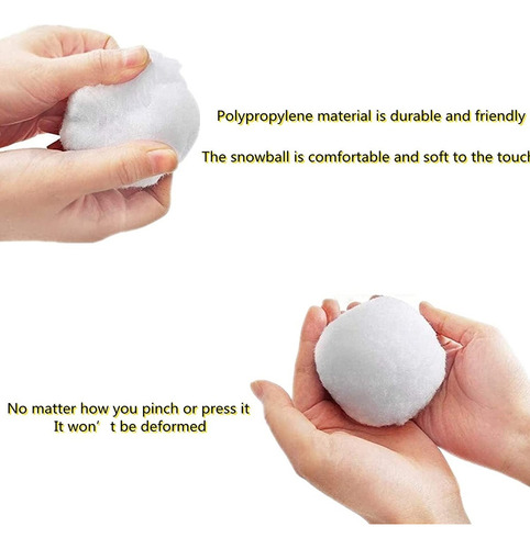 50 Pzs Bolas De Nieve Artificial Suave Navidad Polipropileno