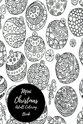 Mini Christmas Adult Coloring Book Travel To Go, Small Porta