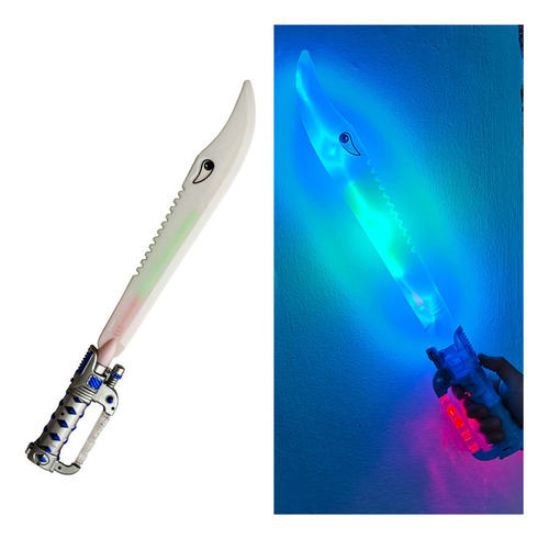 Juguete Espada Minecraft Niños Led Sonido Shark + Baterias