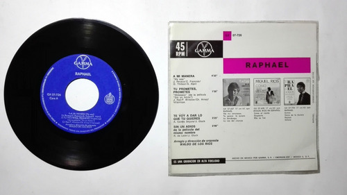 Raphael A Mi Manera Ep 45 Rpm De Coleccion (Usado)