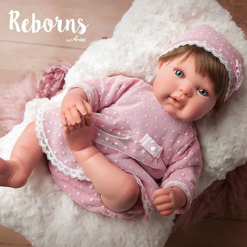 Reborn Bebote 45 Cm Carolina Con Almohadón