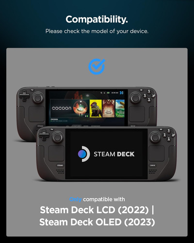 Funda Resistente Negra Mate Para Steam Deck Lcd Y Oled