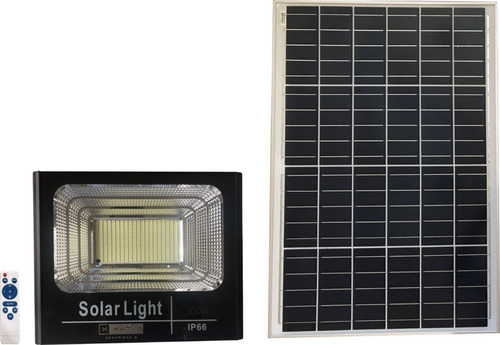 Foco Led Panel Solar 300w Panel Extra Duración Luz Blanco Frío