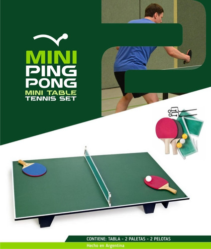 Ping Pong Mini - Sobre Mesa De Mini Ping Pong 130x60 2 Jugad