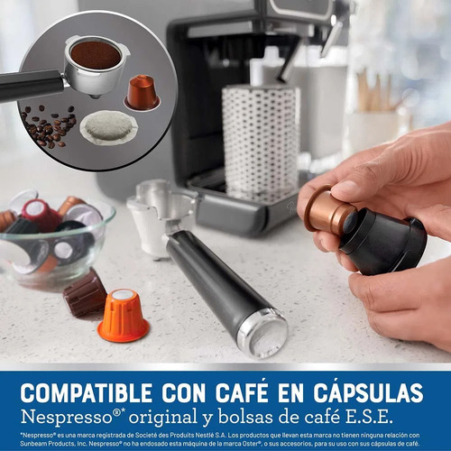 Cafetera Expresso Oster Primalatte Touch Bvstem6801m Negro 1