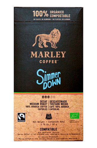 Cápsula Espresso Simmer Down Marley Coffee 10 Un.