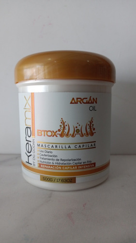 Mascarilla Capilar Keramix Aceite De Argán, 500 Grs 