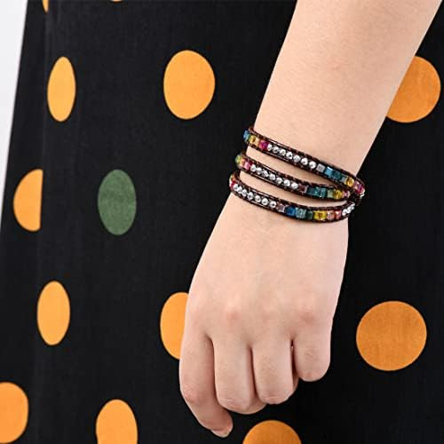 Ygline Pulseira De Couro Multicamadas Estilo Boêmio Feita À