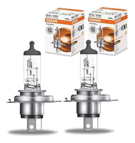 2 Lâmpada H4 12v 60/55w Bilux Original Osram Made In Germany